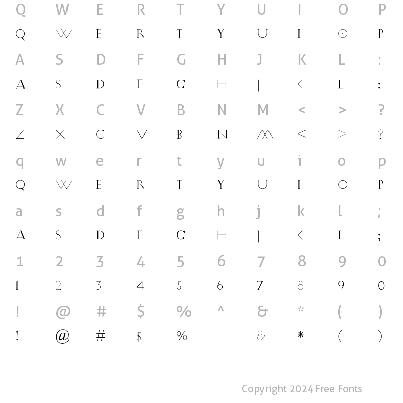 Character Map of Drone Regular