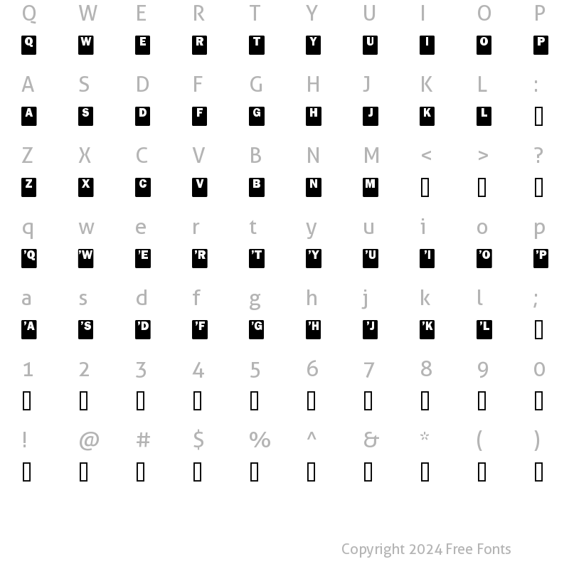 Character Map of DropCaps Sans DropCaps Sans