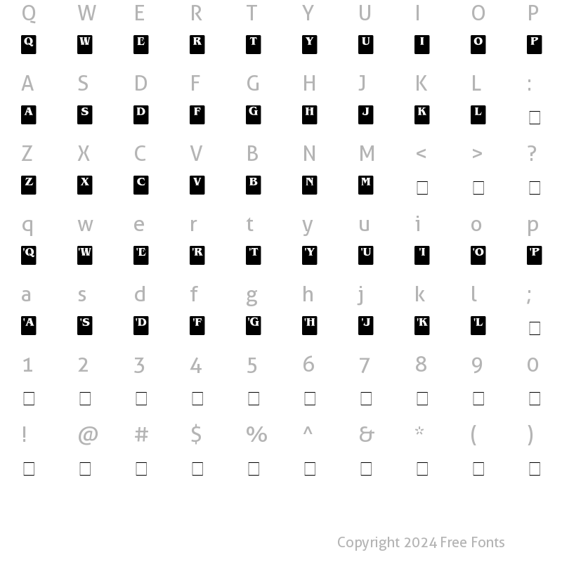 Character Map of DropCaps-Serif Regular