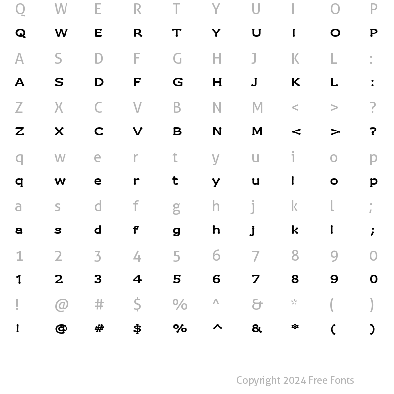 Character Map of Drummon SemiBold