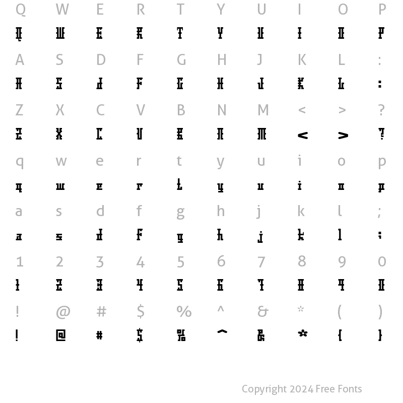 Character Map of DS Ayaks Normal