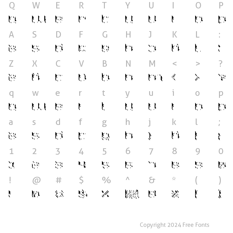 Character Map of DS Home Side Regular