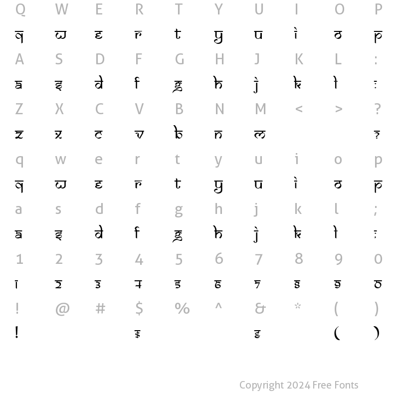 Character Map of DS Izmir Normal