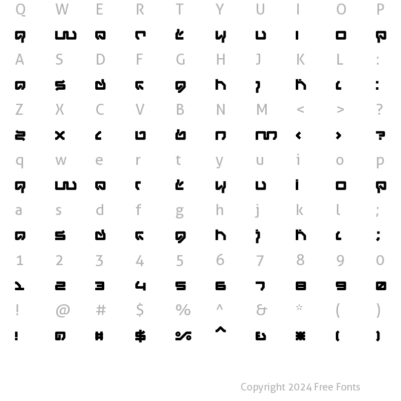 Character Map of DS Mufdi Regular