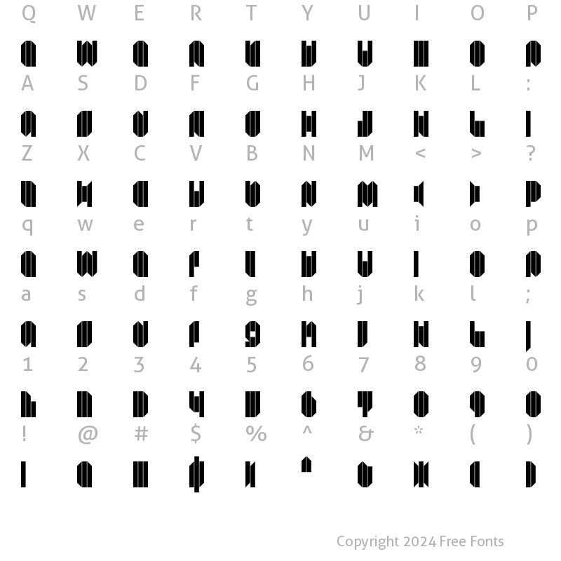 Character Map of DS PlattenBau Regular