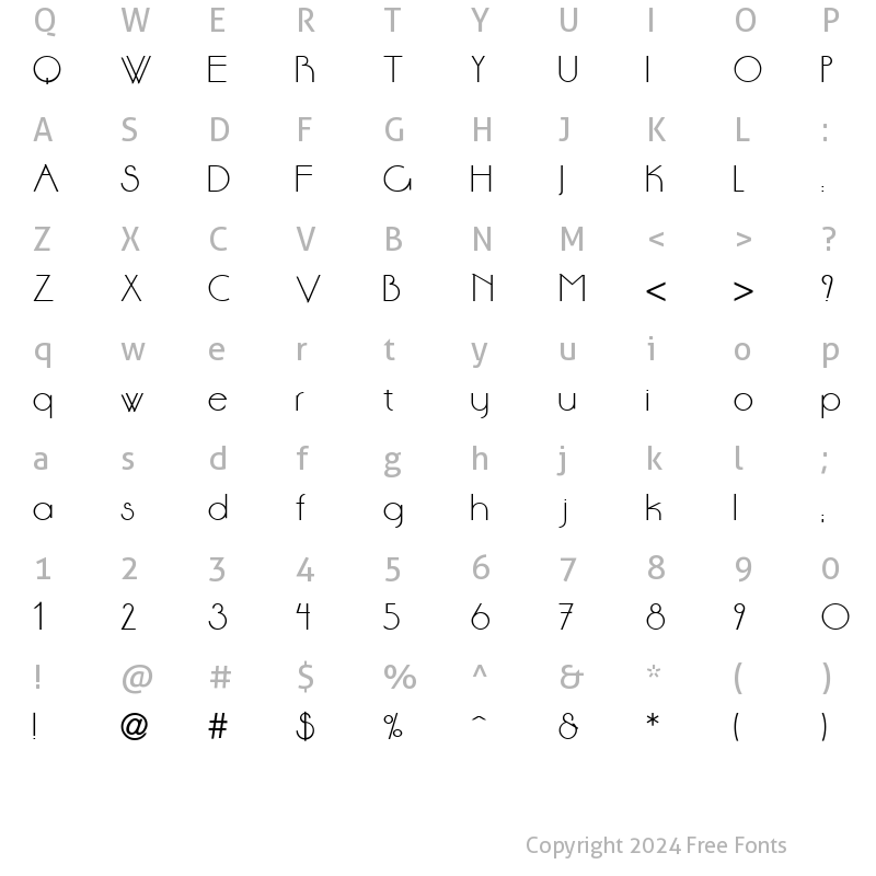 Character Map of DS StandartCyr Regular