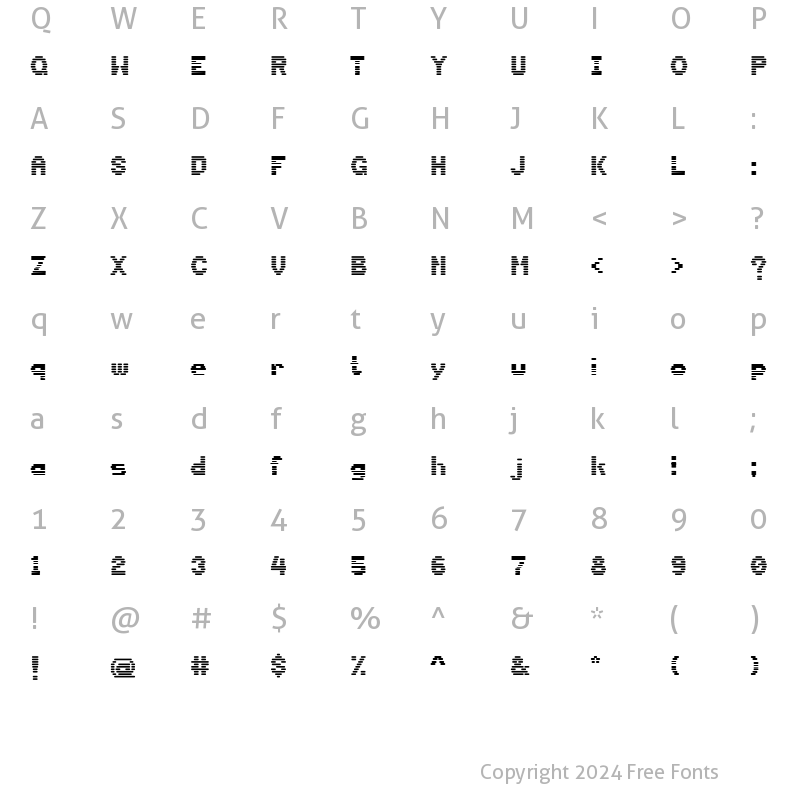 Character Map of DS-Terminal Normal