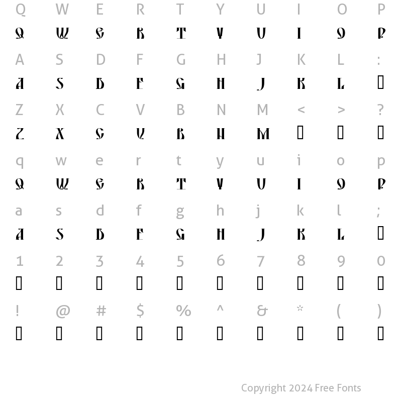 Character Map of DS YermakD Regular