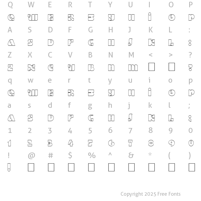 Character Map of DSMotterHo Regular