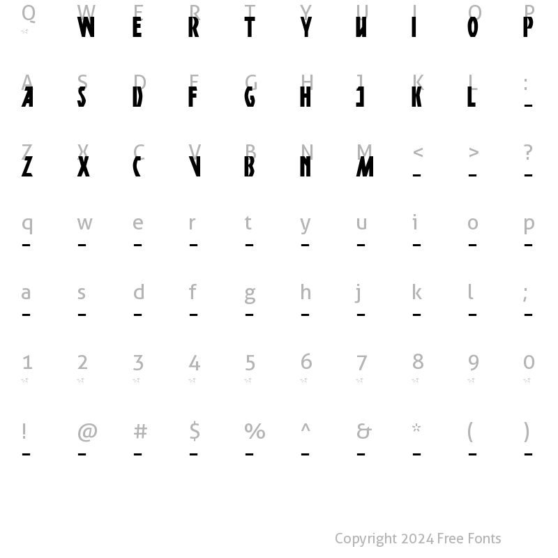 Character Map of DSPosterPen Regular