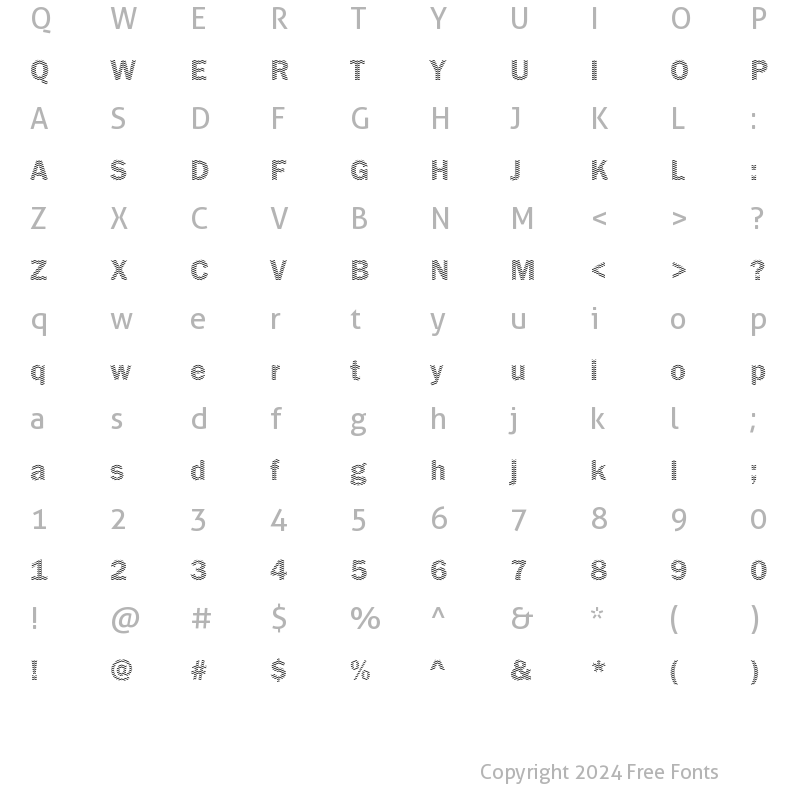 Character Map of DTCFranklinGotM05 Regular