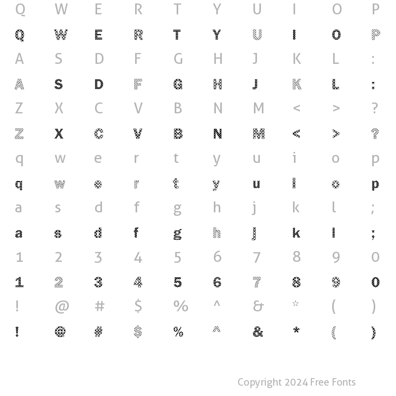 Character Map of DTCFranklinGotM11 Regular