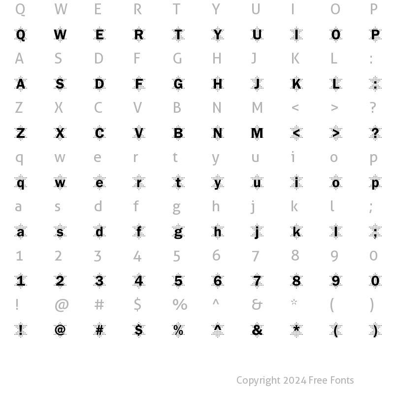 Character Map of DTCFranklinGotM47 Regular