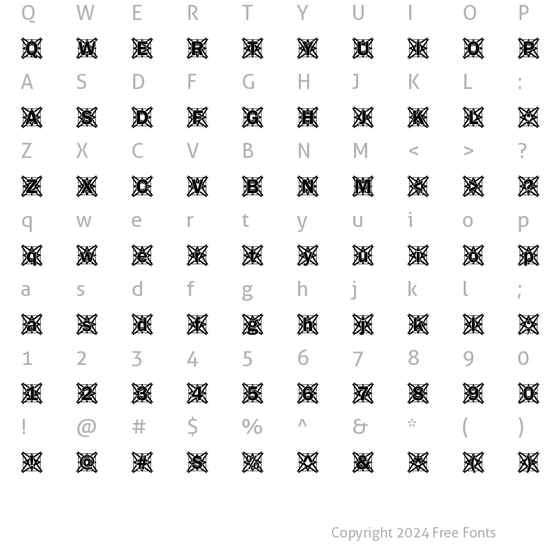 Character Map of DTCFranklinGotM49 Regular