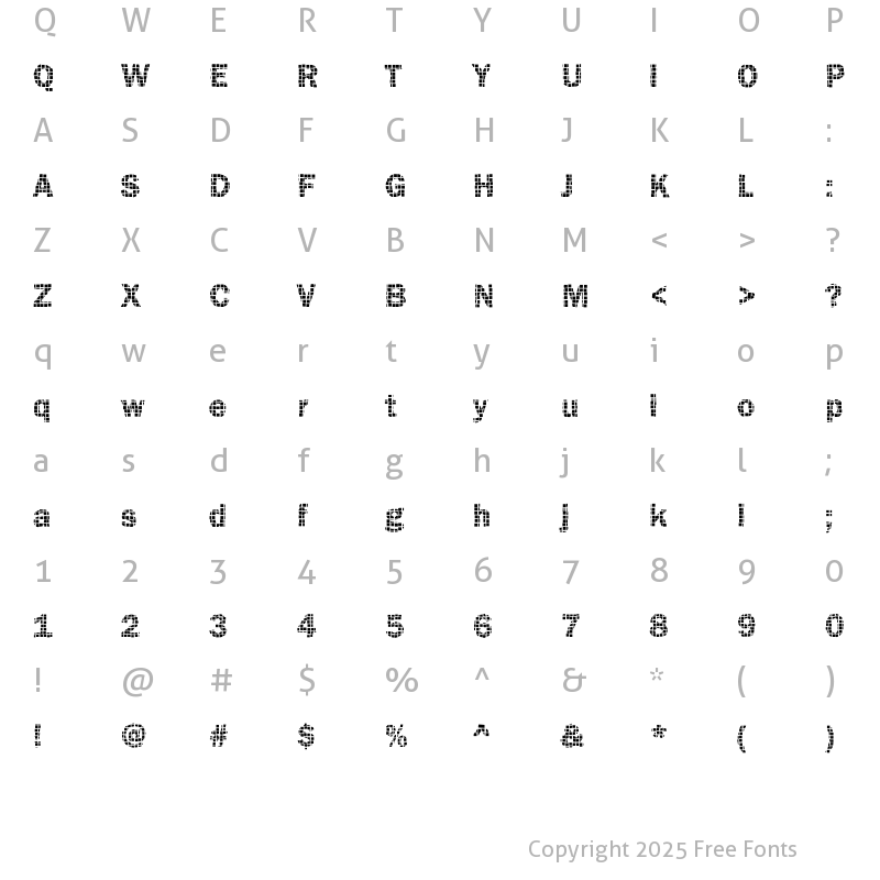 Character Map of DTCFunkyM11 Regular