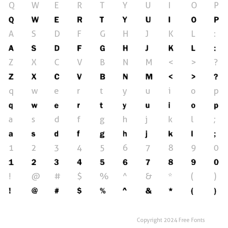 Character Map of DTCFunkyM12 Regular