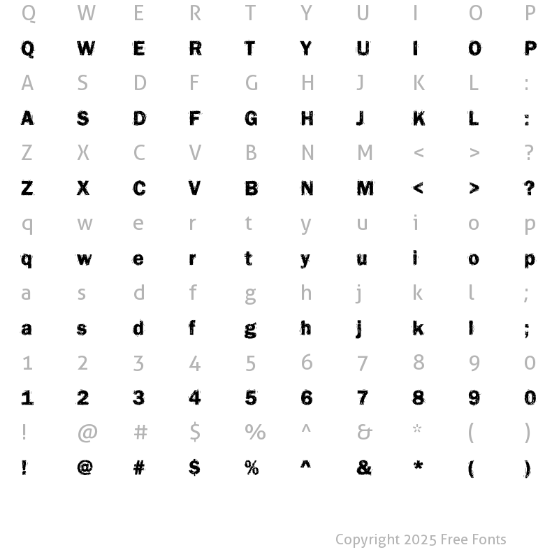 Character Map of DTCFunkyM14 Regular