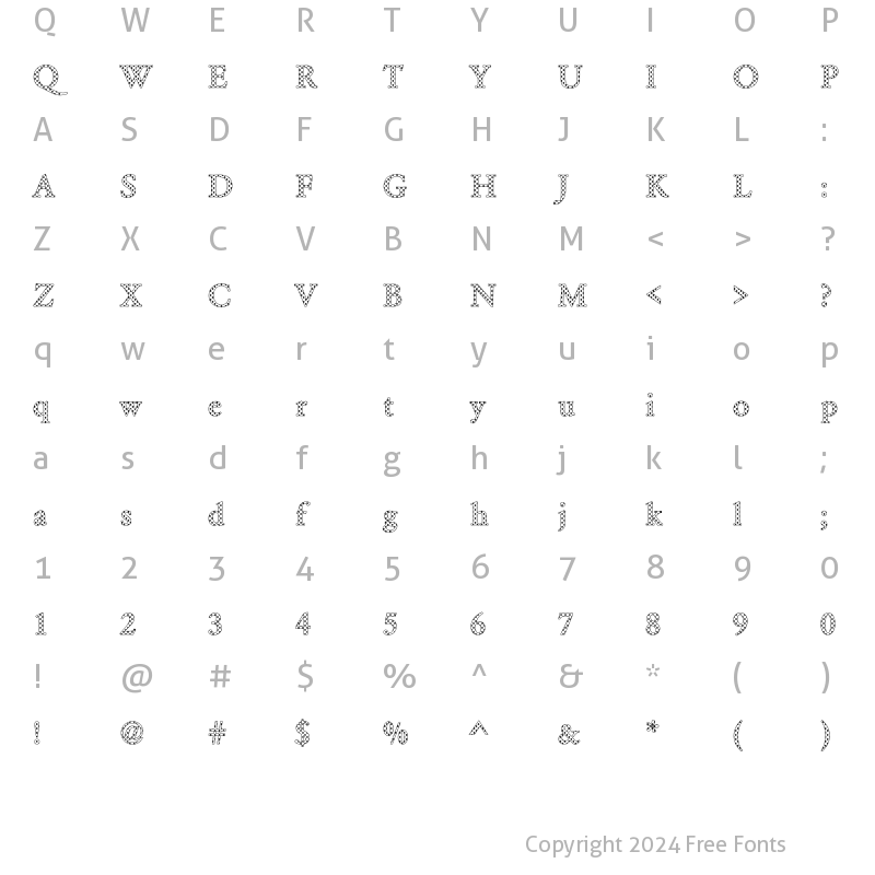 Character Map of DTCGaramondM08 Regular