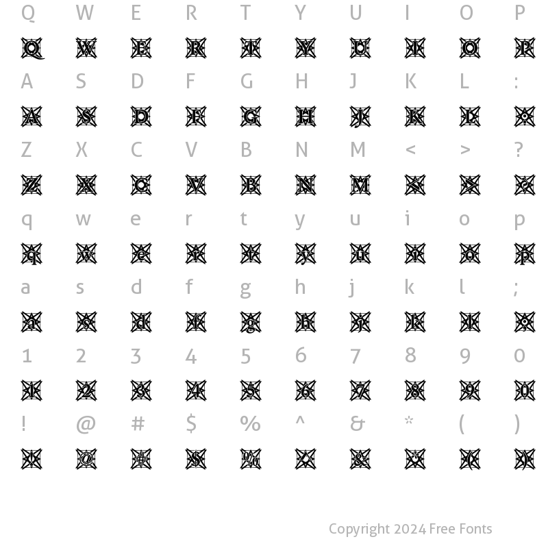 Character Map of DTCGaramondM49 Regular