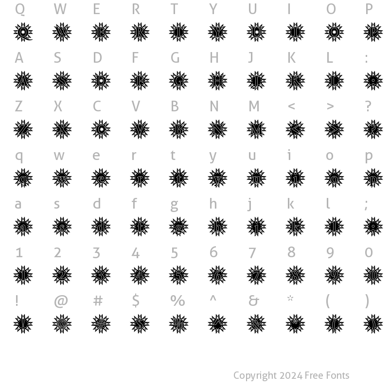 Character Map of DTCGaramondM50 Regular