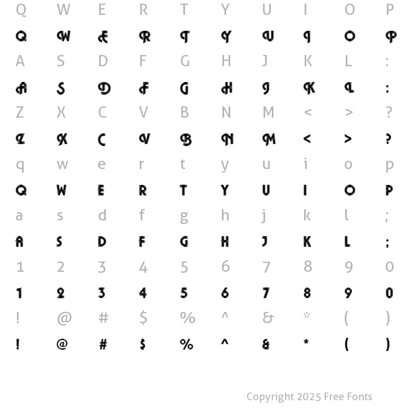 Character Map of DTCPlazaM38 Regular