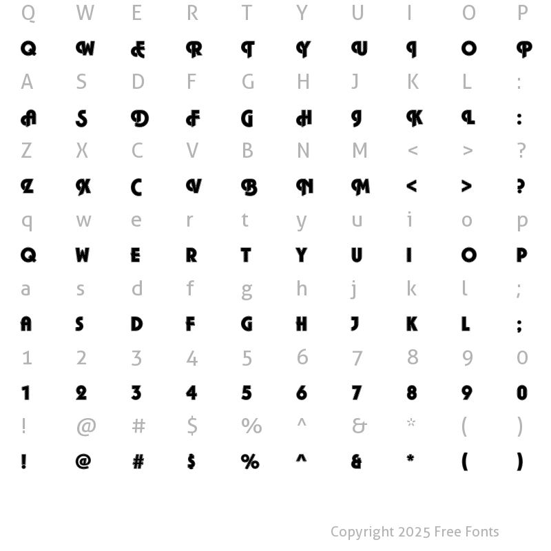 Character Map of DTCPlazaM40 Regular