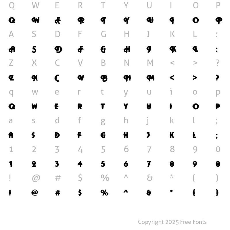 Character Map of DTCPlazaM44 Regular