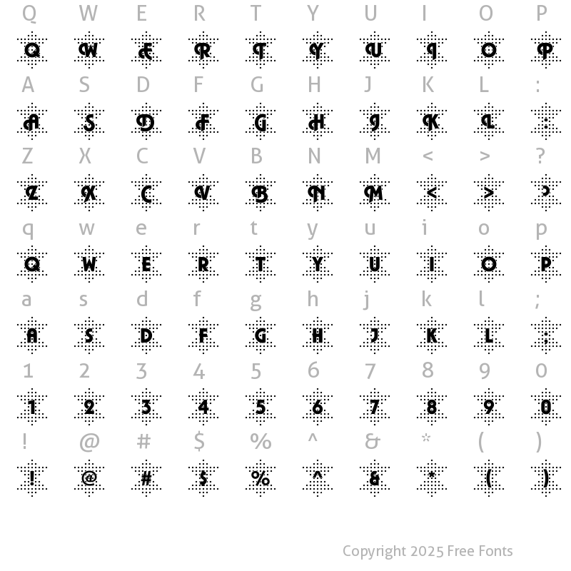 Character Map of DTCPlazaM47 Regular