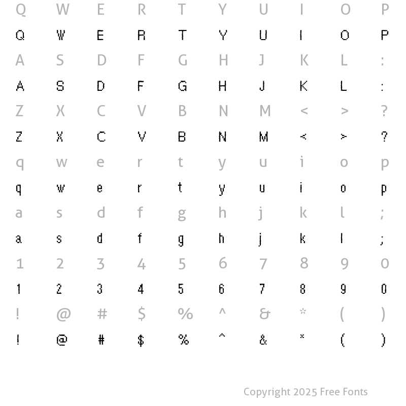 Character Map of DTCRoughM47 Regular