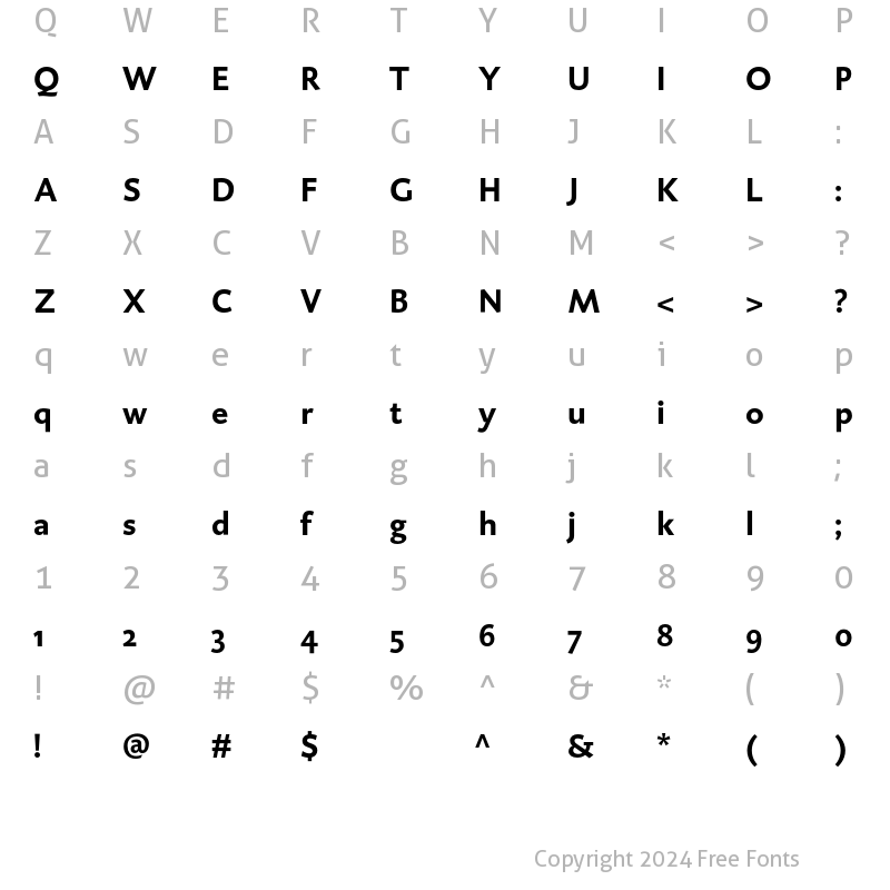 Character Map of DTL Caspari ST Bold