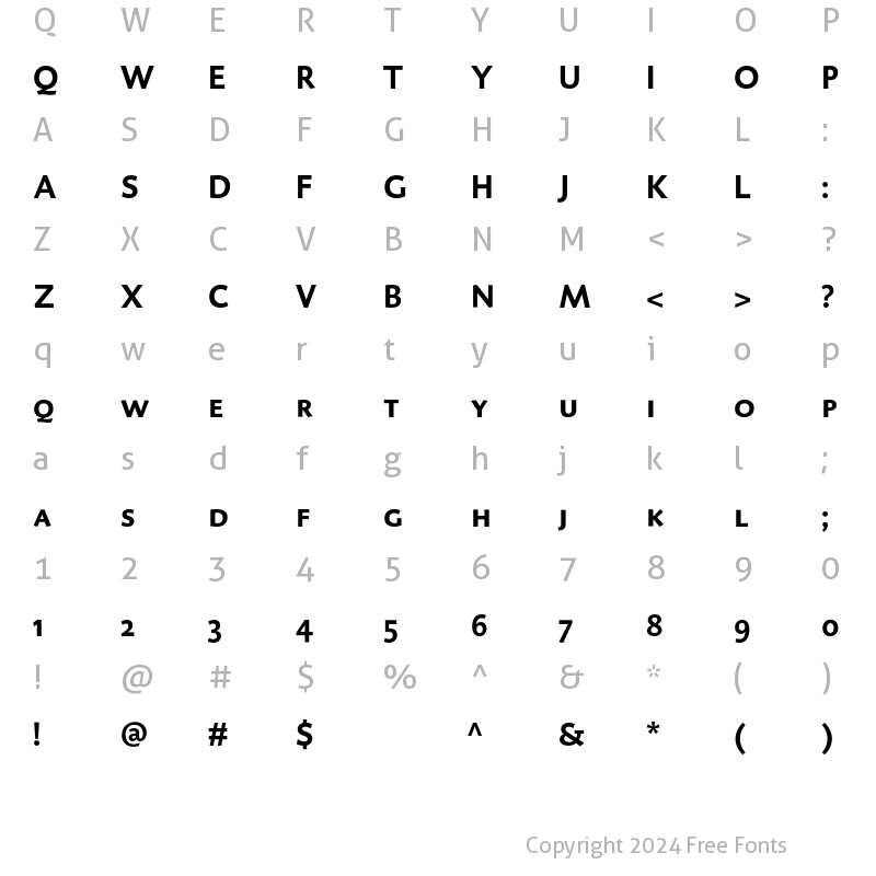 Character Map of DTL Caspari T Caps Bold