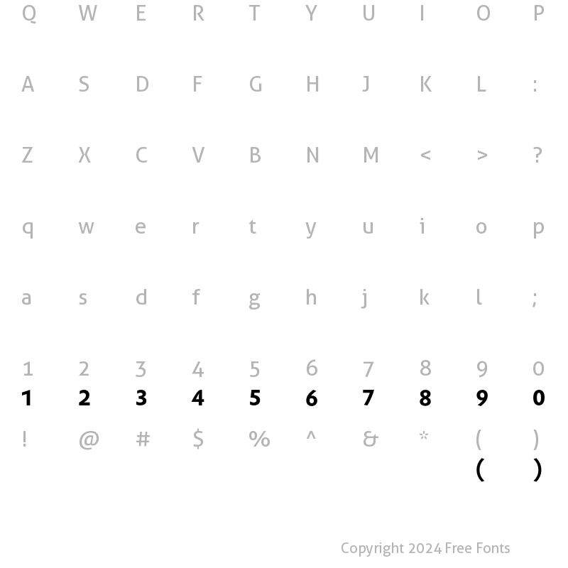 Character Map of DTLProkyonT Bold