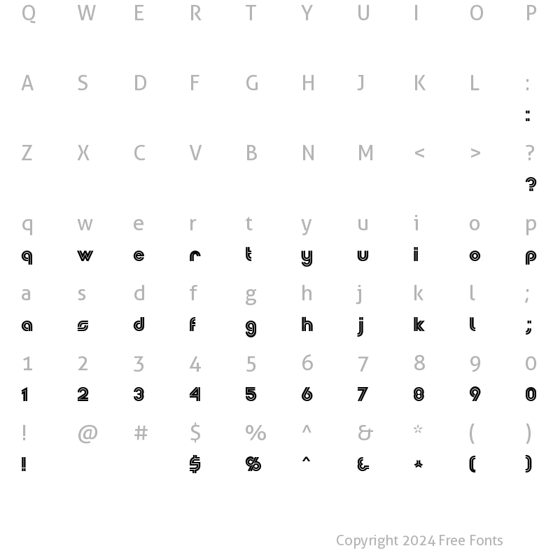 Character Map of Dubbeldik MN Regular