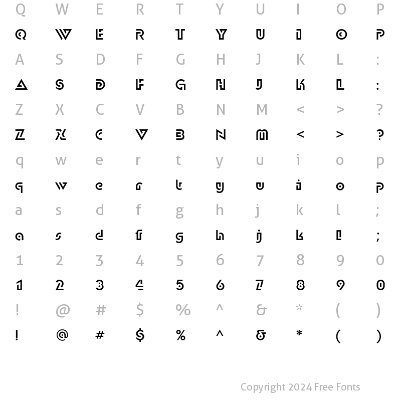 Character Map of DublonC Regular