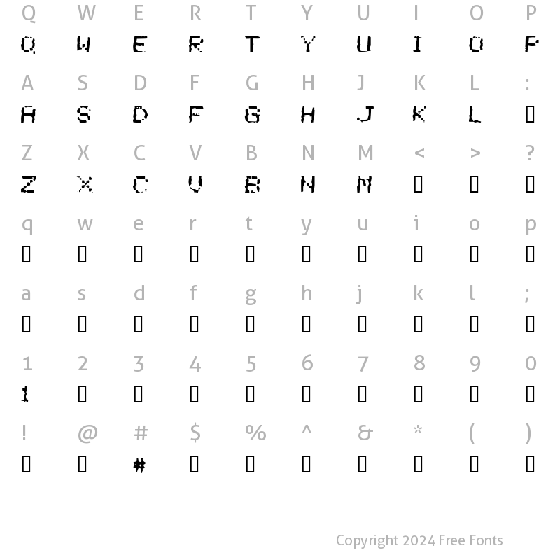 Character Map of Duchess Regular