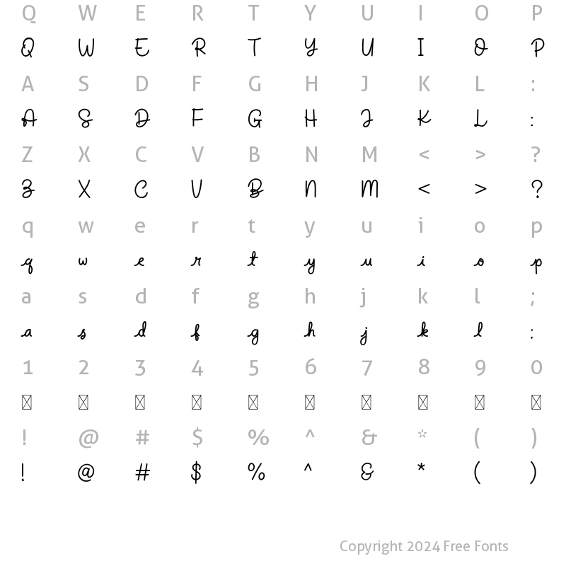 Character Map of Duffel Bag Alternate