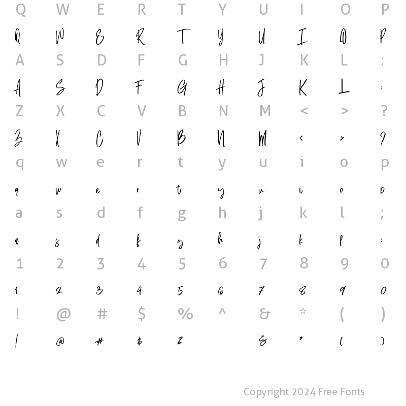 Character Map of dust in the wood Regular