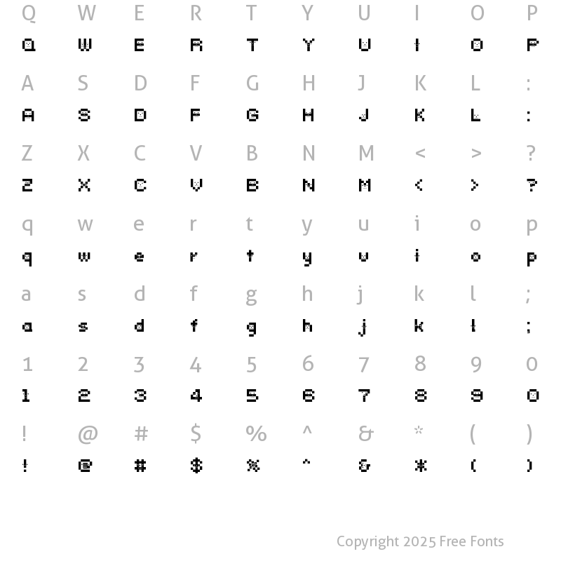 Character Map of DustDotman Bold