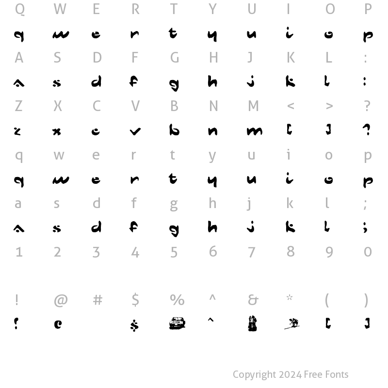 Character Map of DustMites Regular