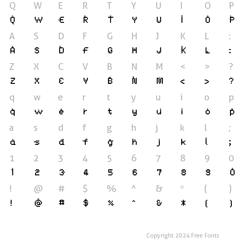 Character Map of DustMonsters Medium