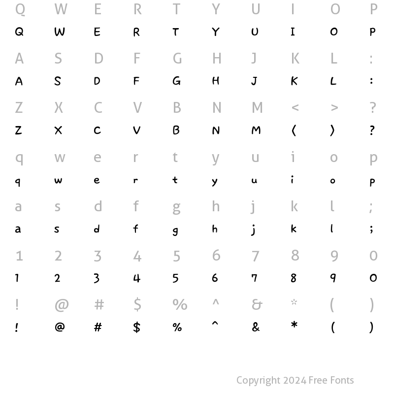 Character Map of DX?? M