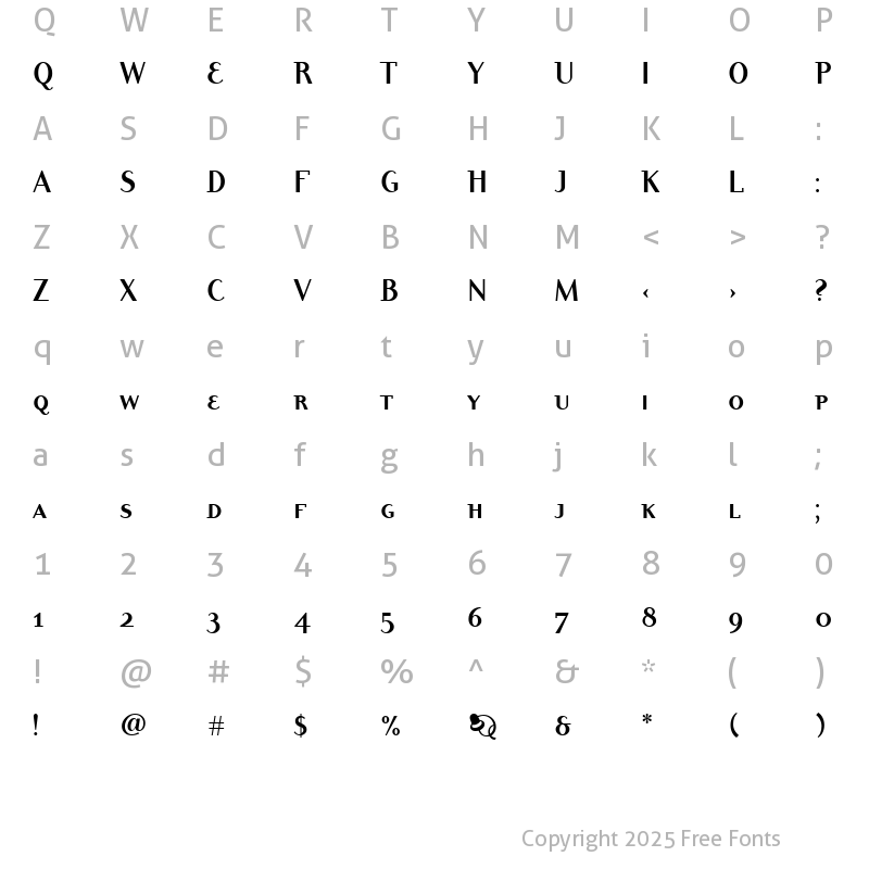 Character Map of DyadisSCITC TT Bold