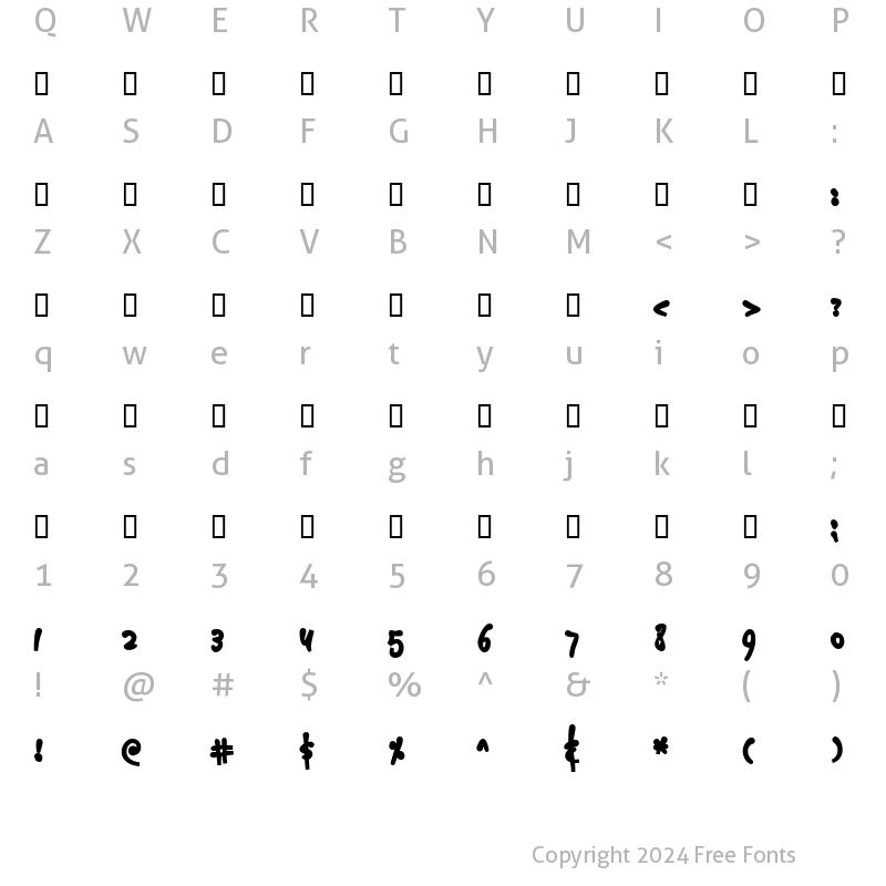 Character Map of Dybbuk Bold