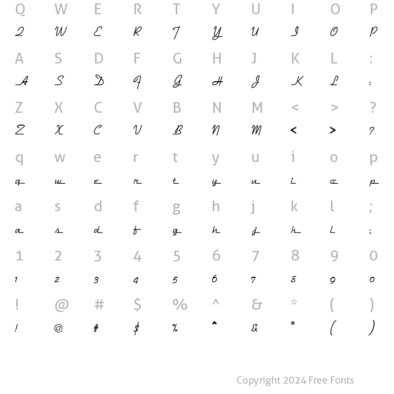 Character Map of DymaxionScript Regular