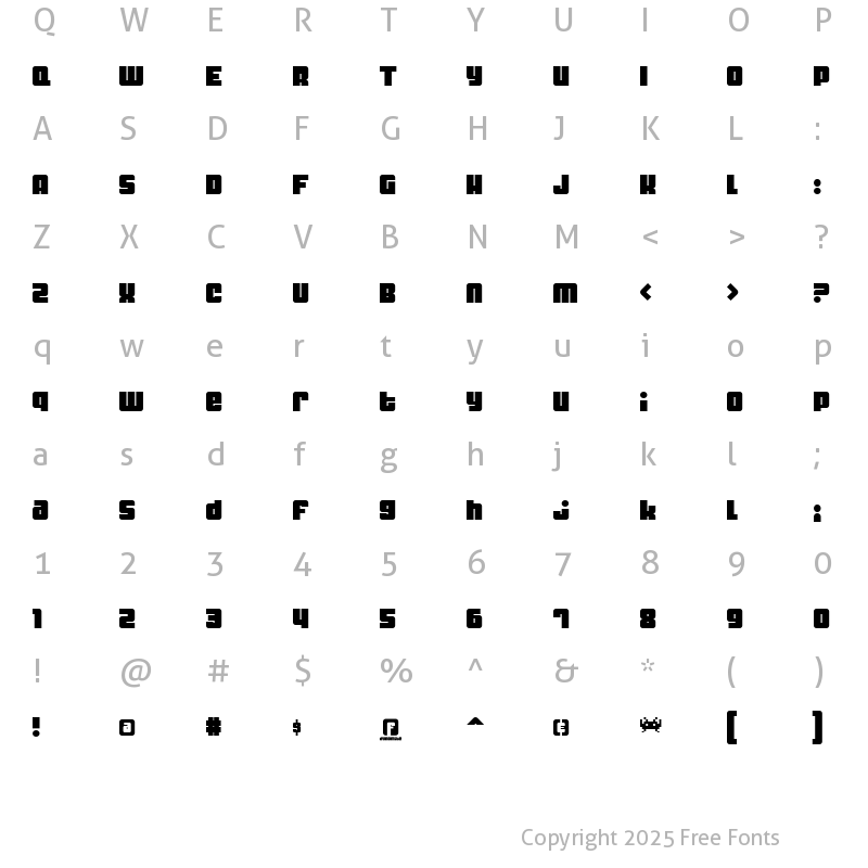 Character Map of Dynomite Regular