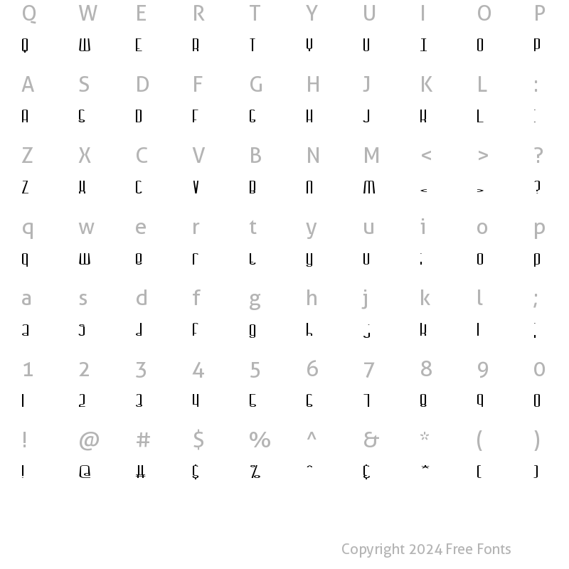 Character Map of Dystorque BRK Normal