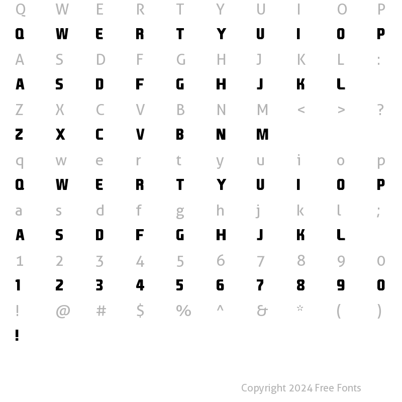 Character Map of EA Font v1.5 by Ghettoshark Regular