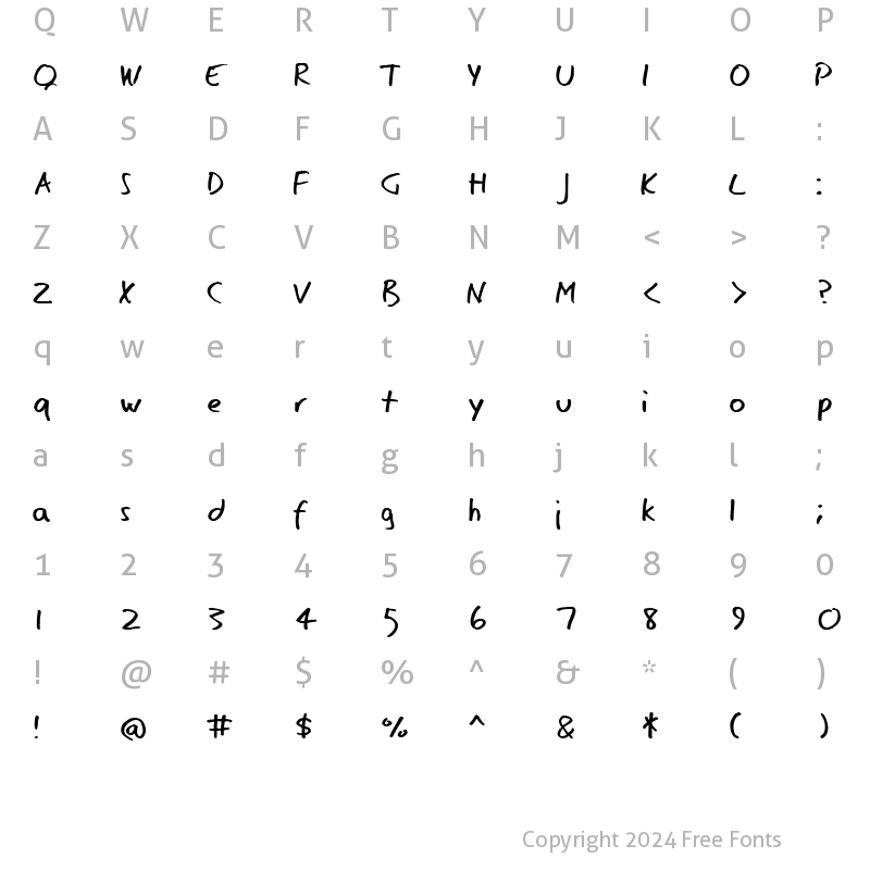 Character Map of Eager Naturalist Regular