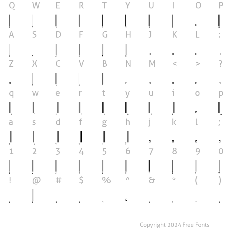 Character Map of EAN-13 Regular