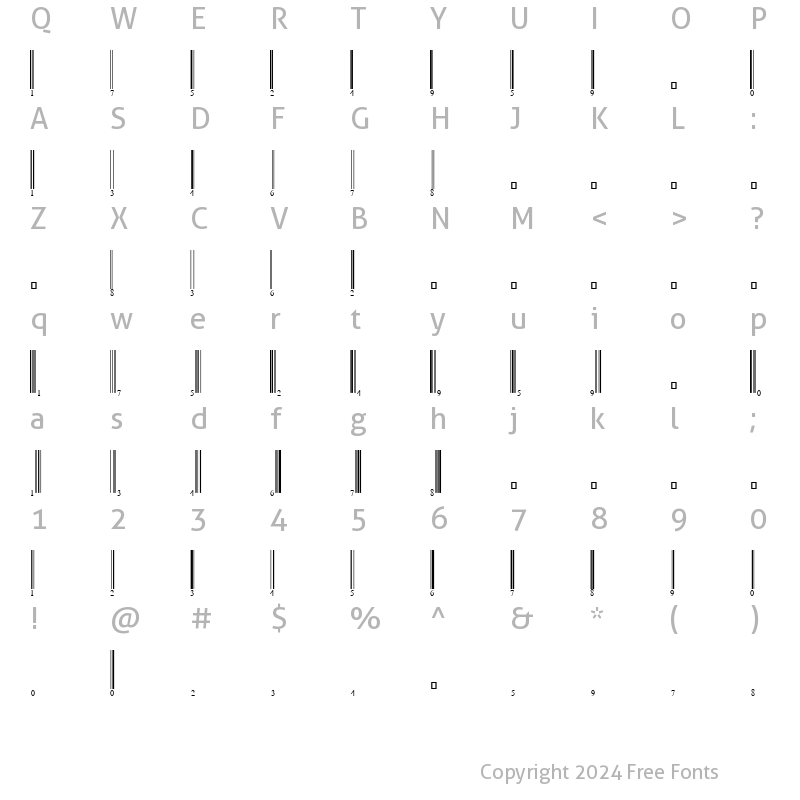 Character Map of EAN-13B Regular